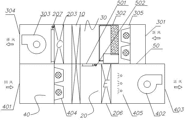 Integral combination type computer room air conditioning unit and control method thereof
