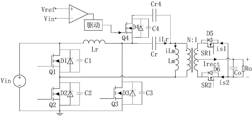 LLC resonant converter with boosted voltage gain
