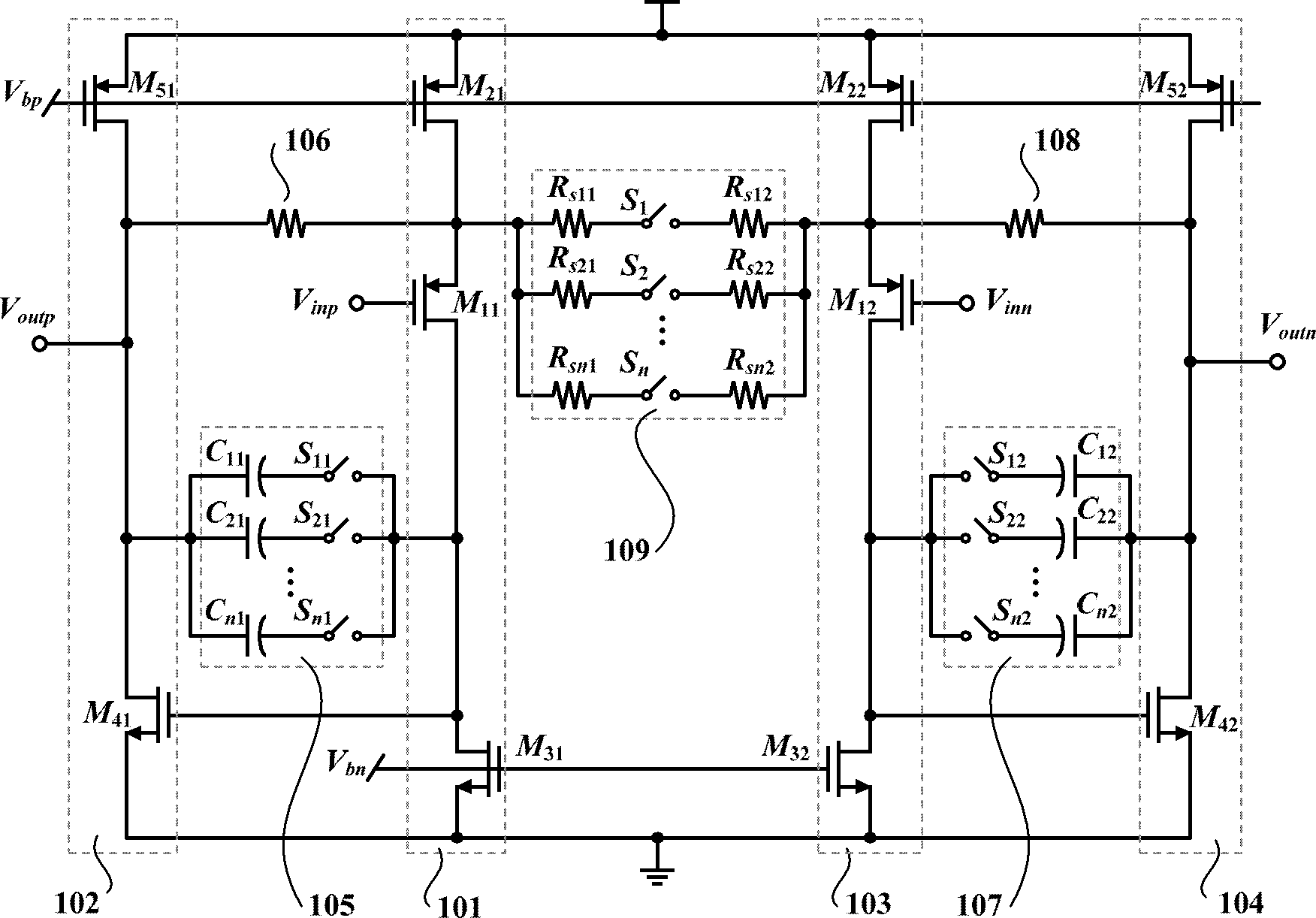 Programmable gain amplification circuit and programmable gain amplifier