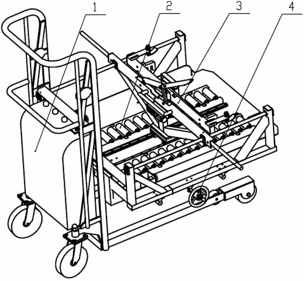 Side position positive pushing semi-automatic battery replacing device for electric automobile