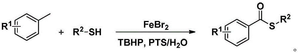 Method for synthesizing S-substituted thiobenzoate derivative by Bunte salt