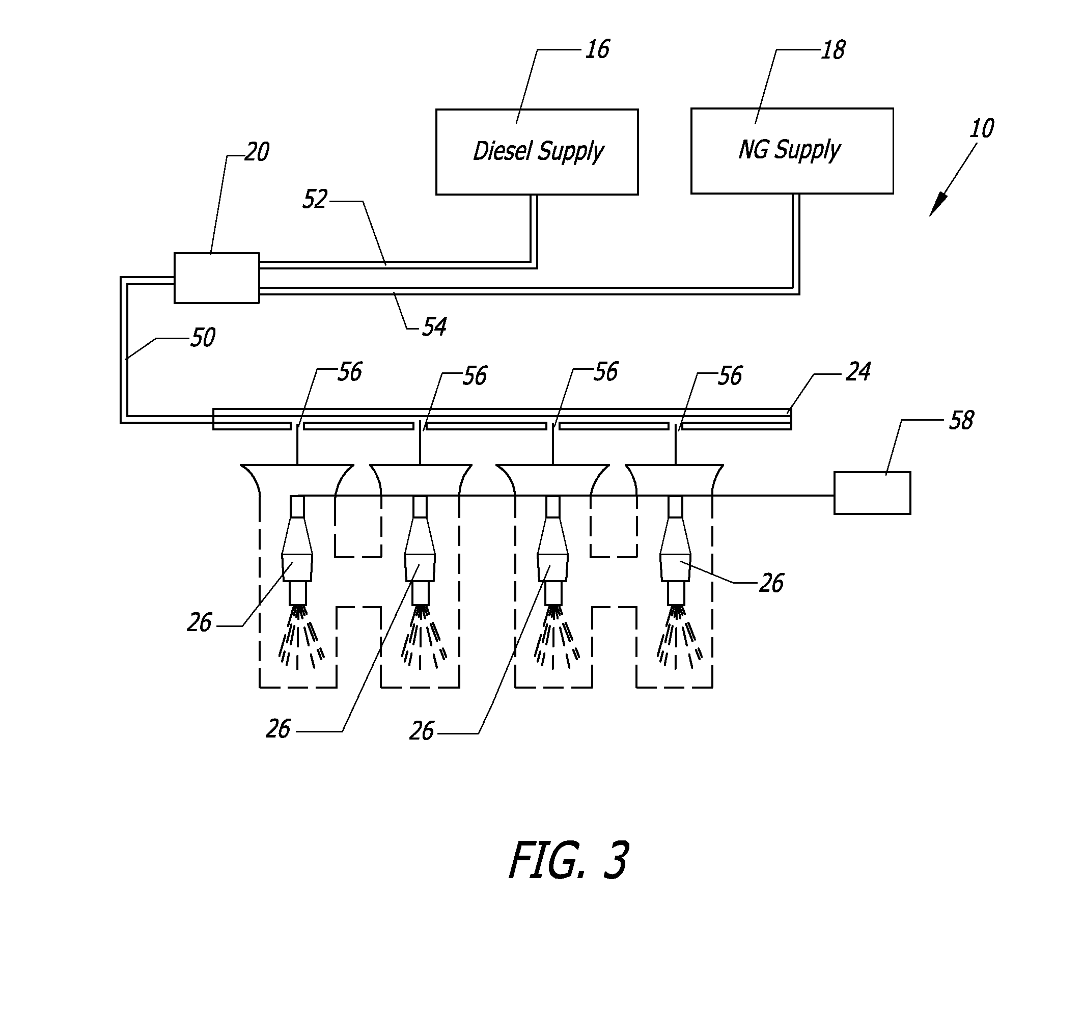 Multi-fuel system for internal combustion engines