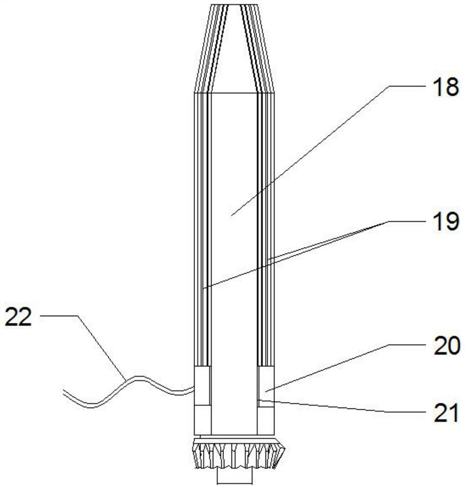 Nozzle-angle-adjustable handle assembly based on table type oral irrigator