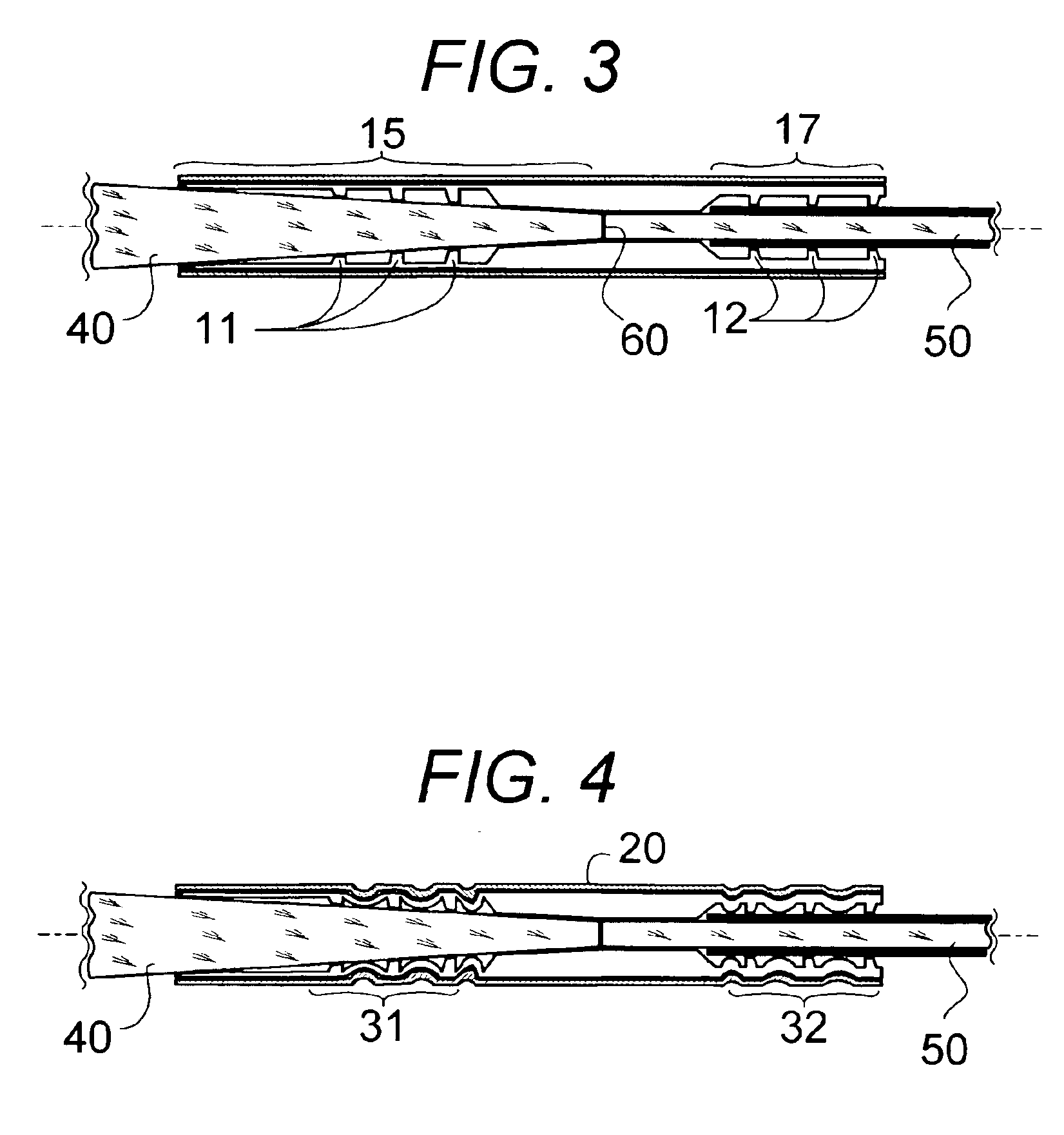 Coupling a tapered optical element to an optical fiber