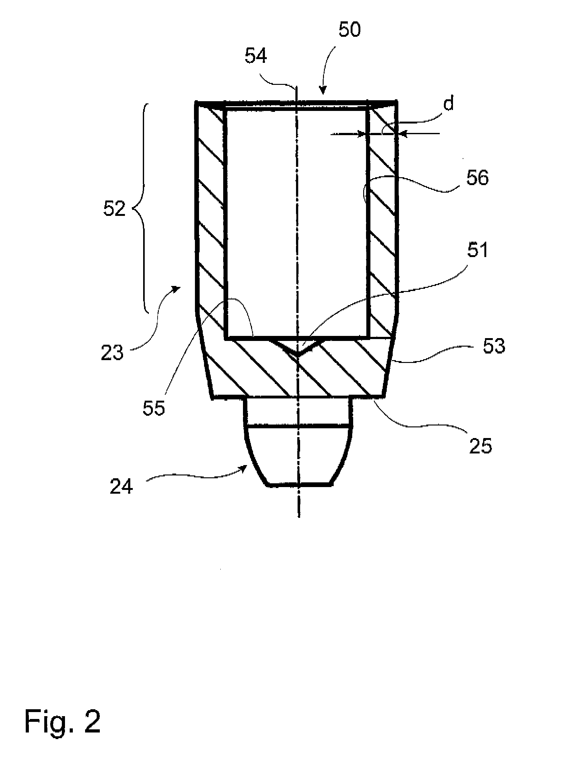 Electromagnet with adjusting screw