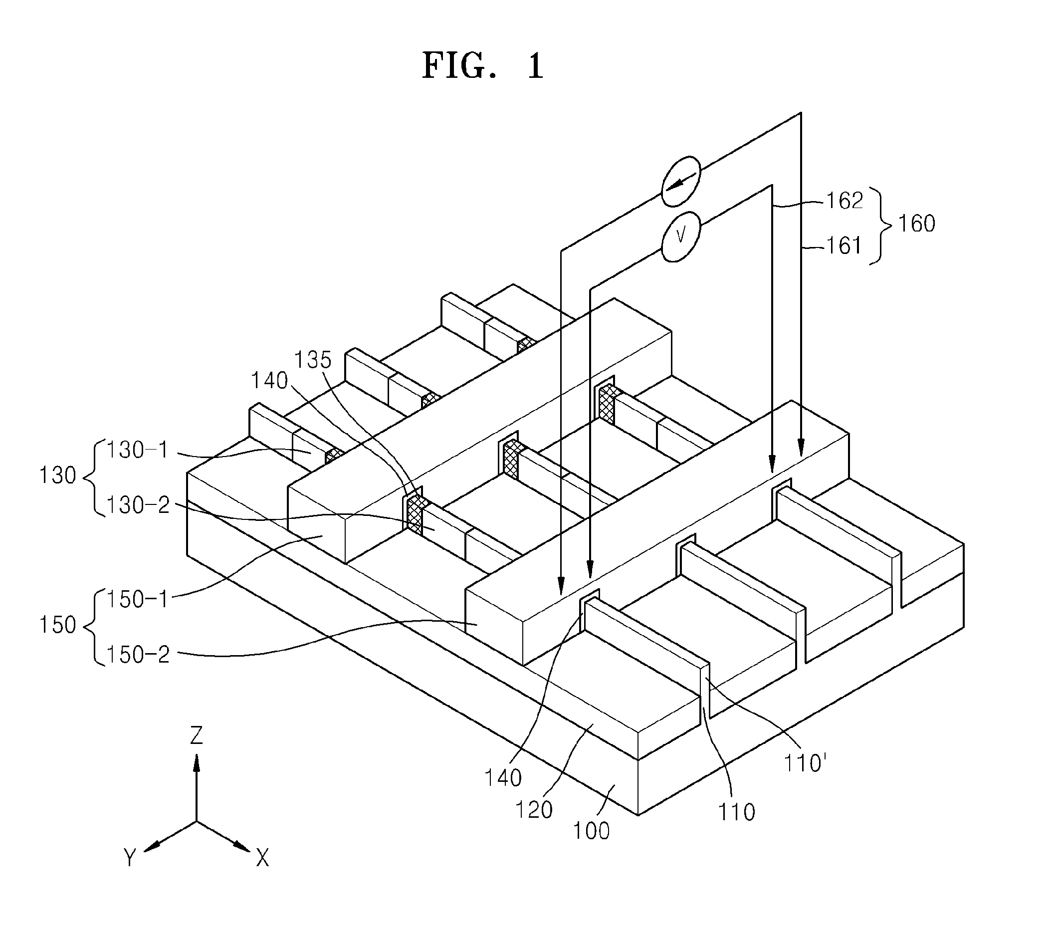 Semiconductor devices including electrodes for temperature measurement