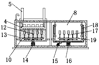 Cleaning device for chemical experiment teaching aid