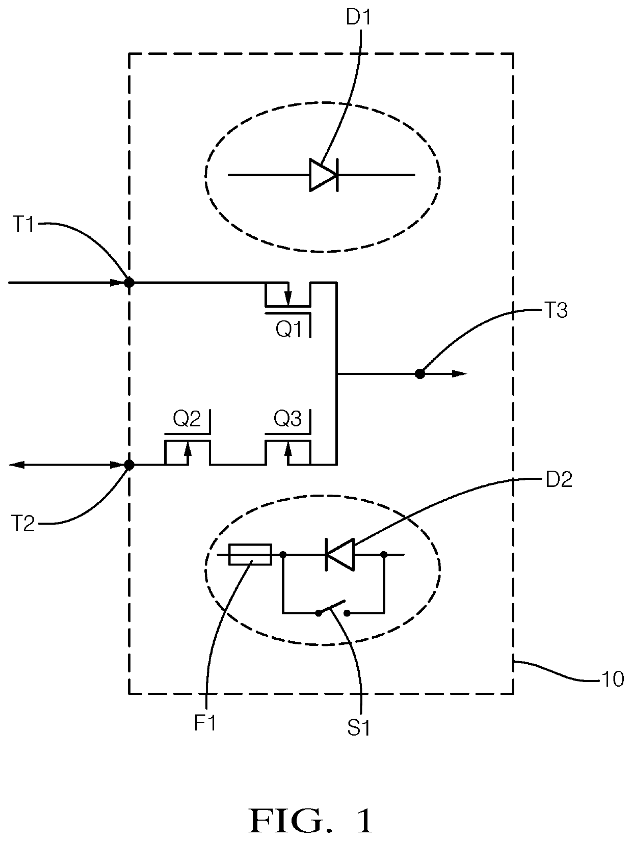 Electronic circuit for redundant supply of an electric load