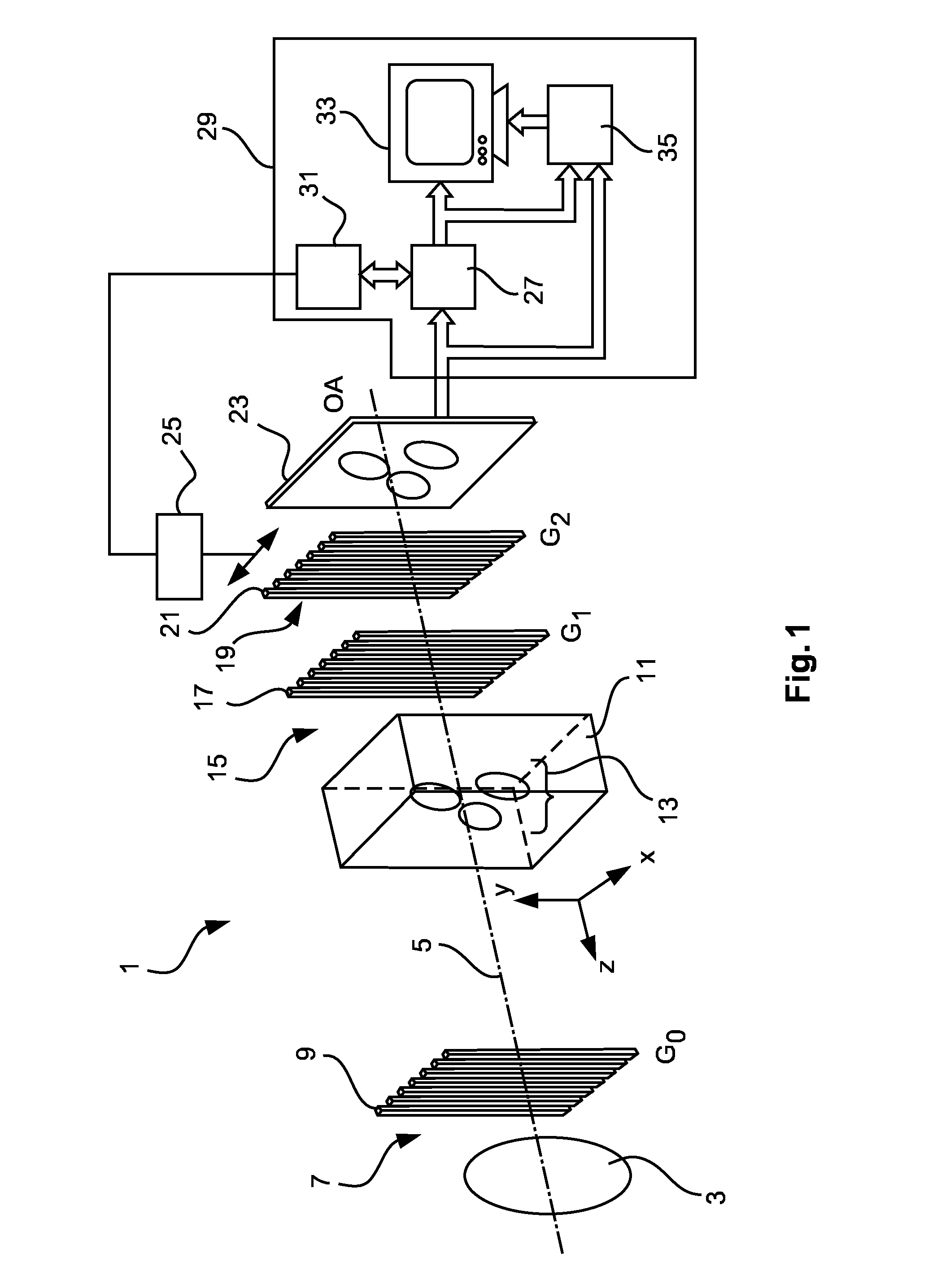 Anode for an X-ray tube of a differential phase contrast imaging apparatus