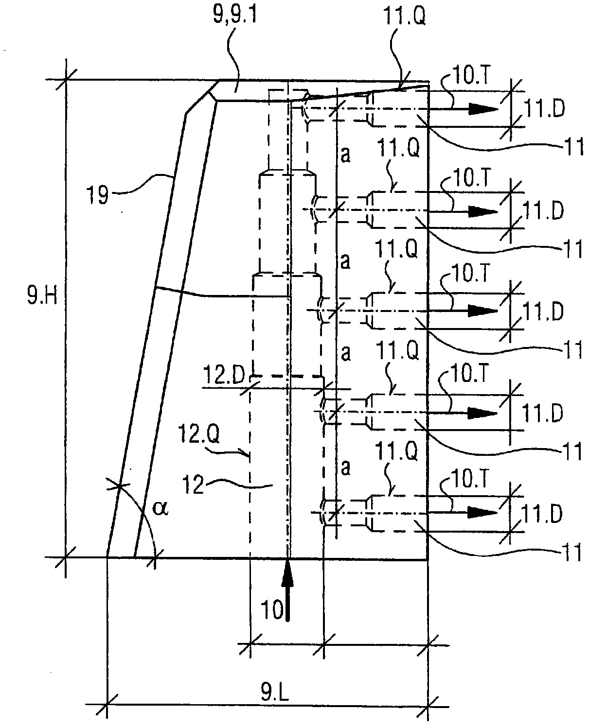 Headbox for a machine for producing a fibrous web