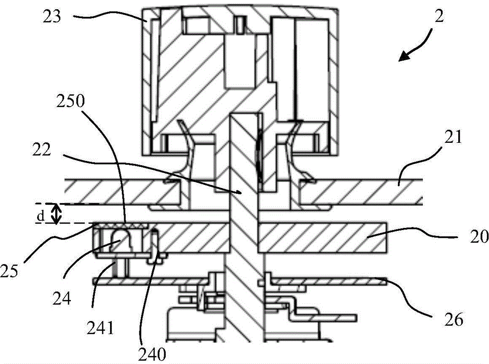 Operating device of cooker and cooker