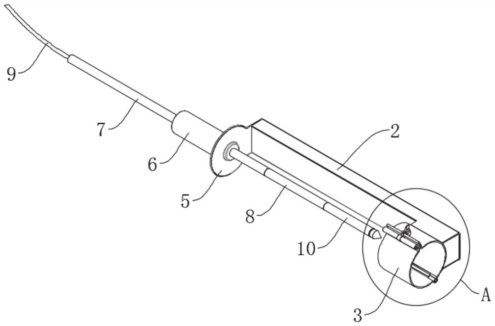 In-sampling-tube static cone penetration testing device