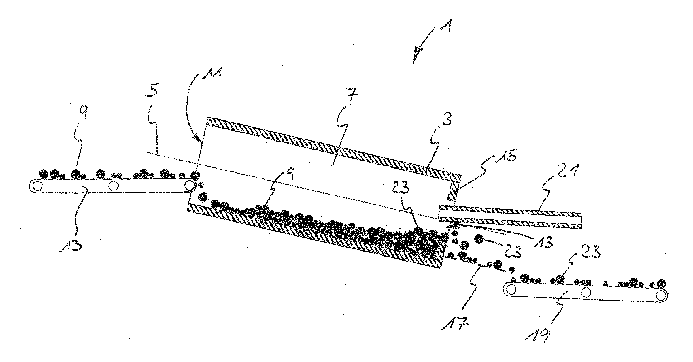 Method for producing aggregate and calcium carbonate from concrete composite materials, and a device for carrying out said method