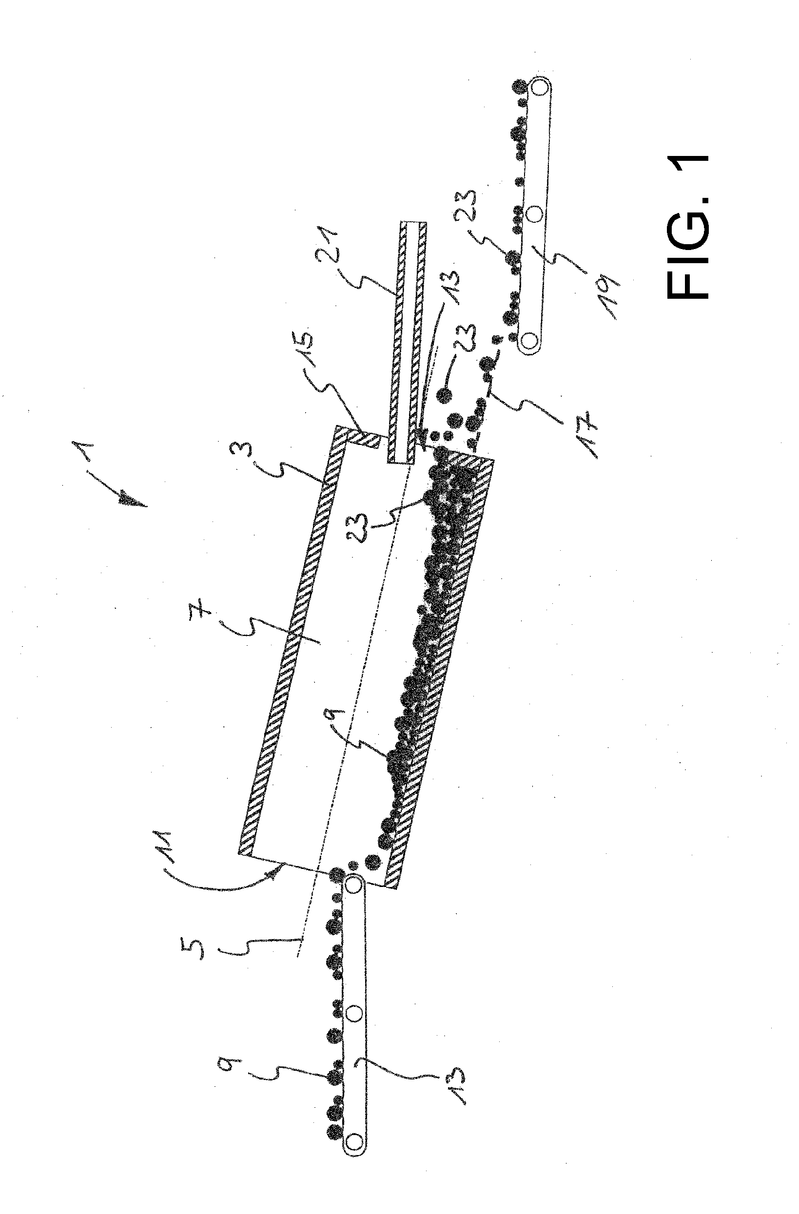 Method for producing aggregate and calcium carbonate from concrete composite materials, and a device for carrying out said method