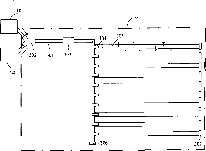 Method and structure of greenhouse ventilation water supply and nutrient supplement