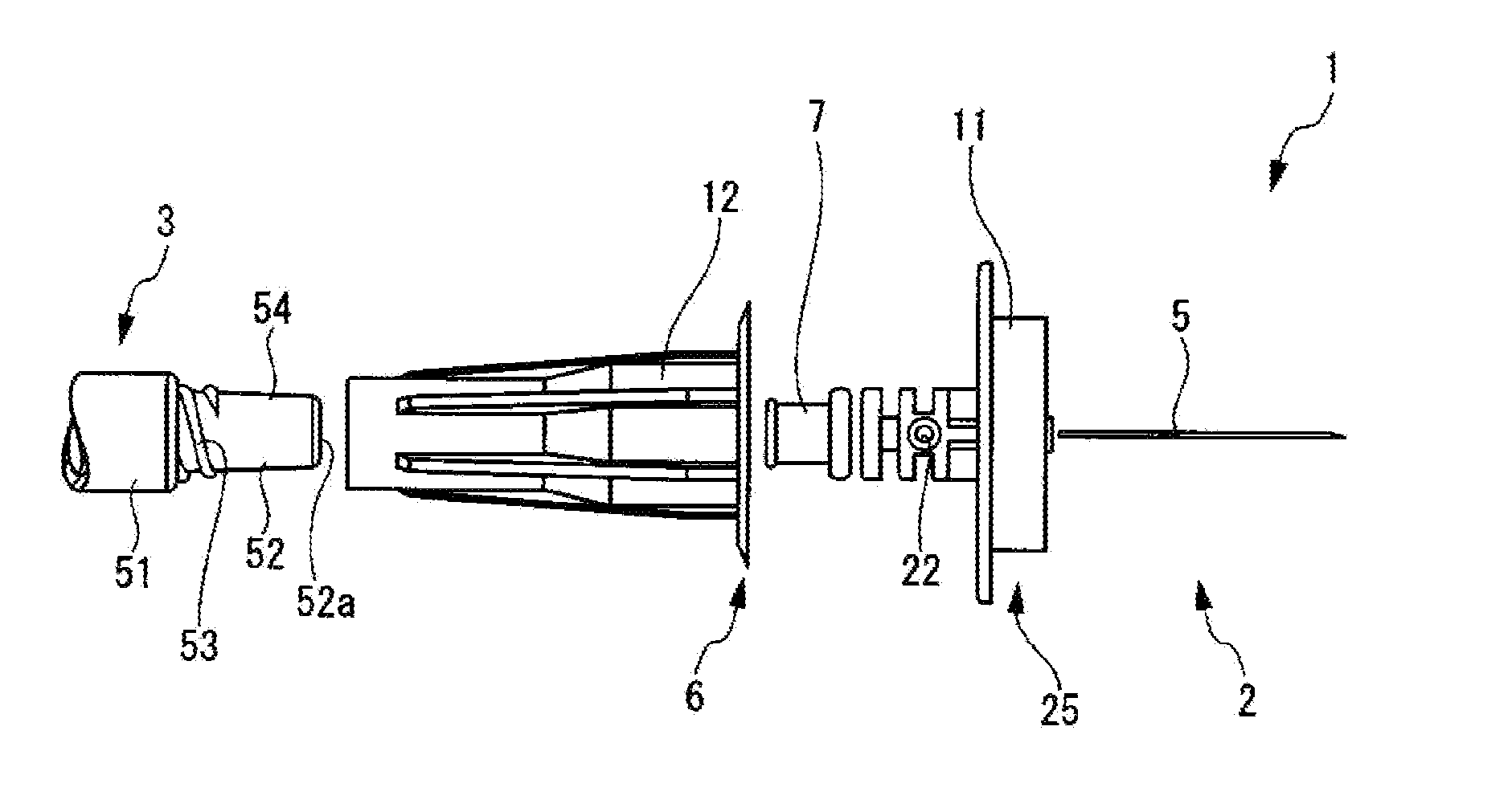 Injection neddle assembly and medicine injection device