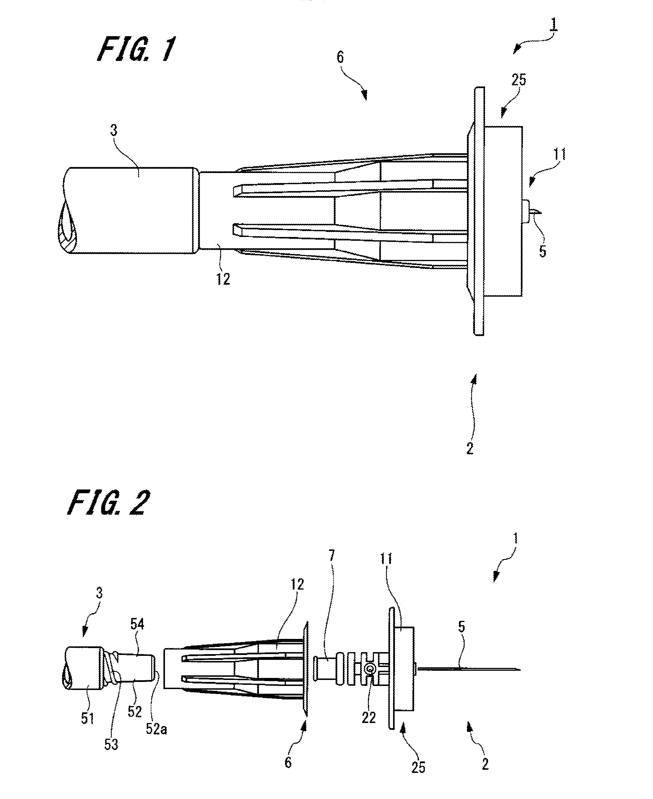 Injection neddle assembly and medicine injection device