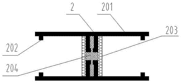 Modular wood house wall structure and construction method thereof