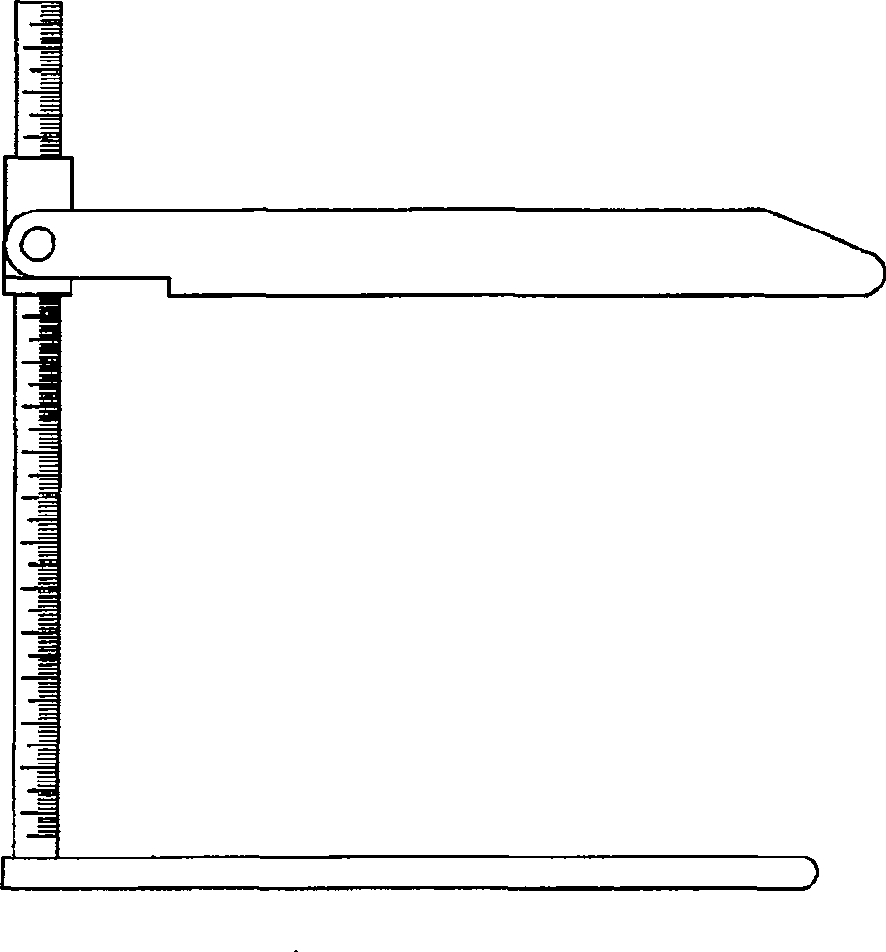 Abdomen height measuring instrument