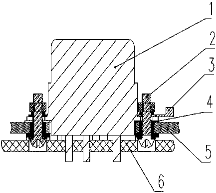 An integrated structure of power relay and printed board and its installation method
