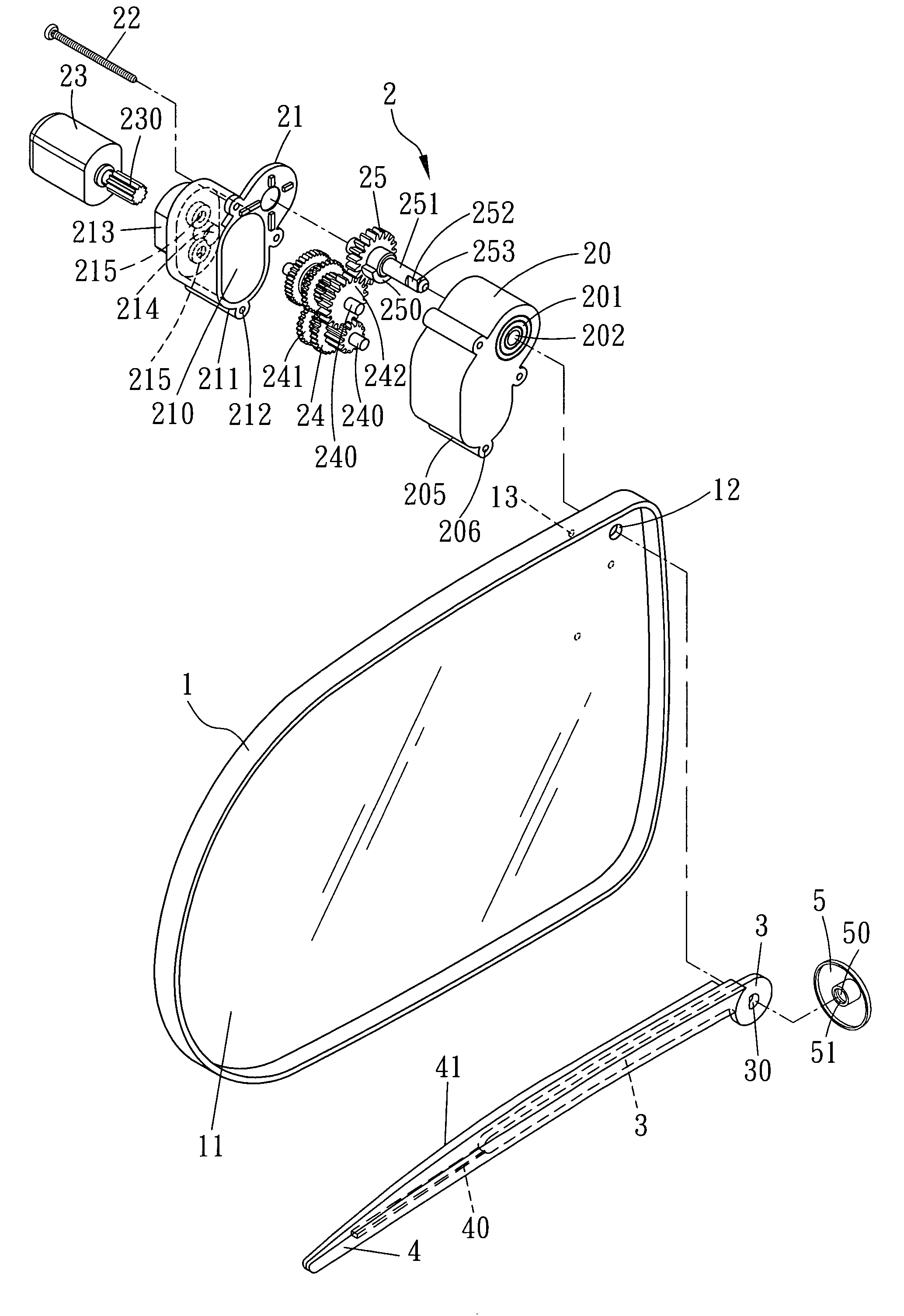 Wiper for an automobile rear-view mirror