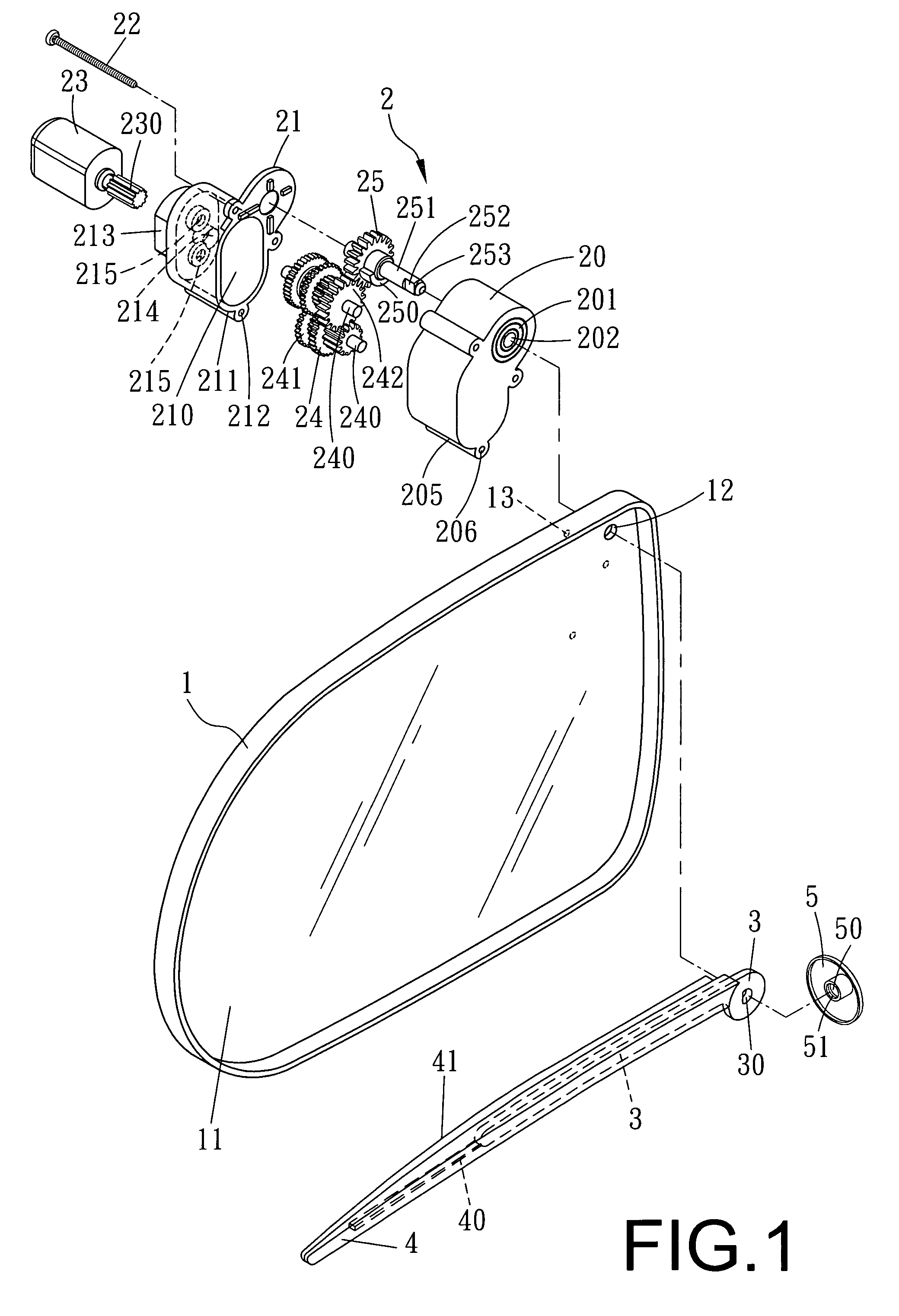 Wiper for an automobile rear-view mirror