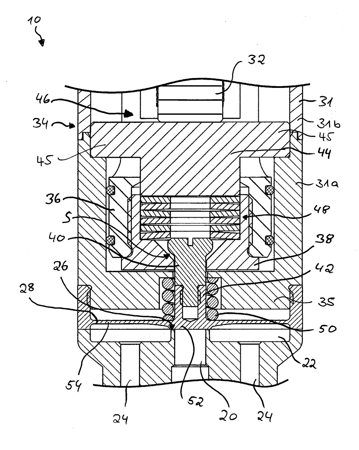 Linear valve drive and valve