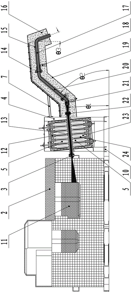 A liquid aluminum alloy electromagnetic conveying equipment