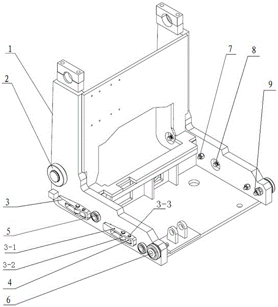 A mast support for a forward-moving forklift