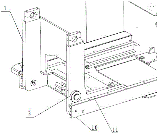 A mast support for a forward-moving forklift