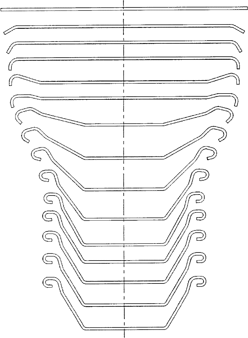 Roll type continuous cold-bending forming fabricating method for U-shaped steel sheet pile