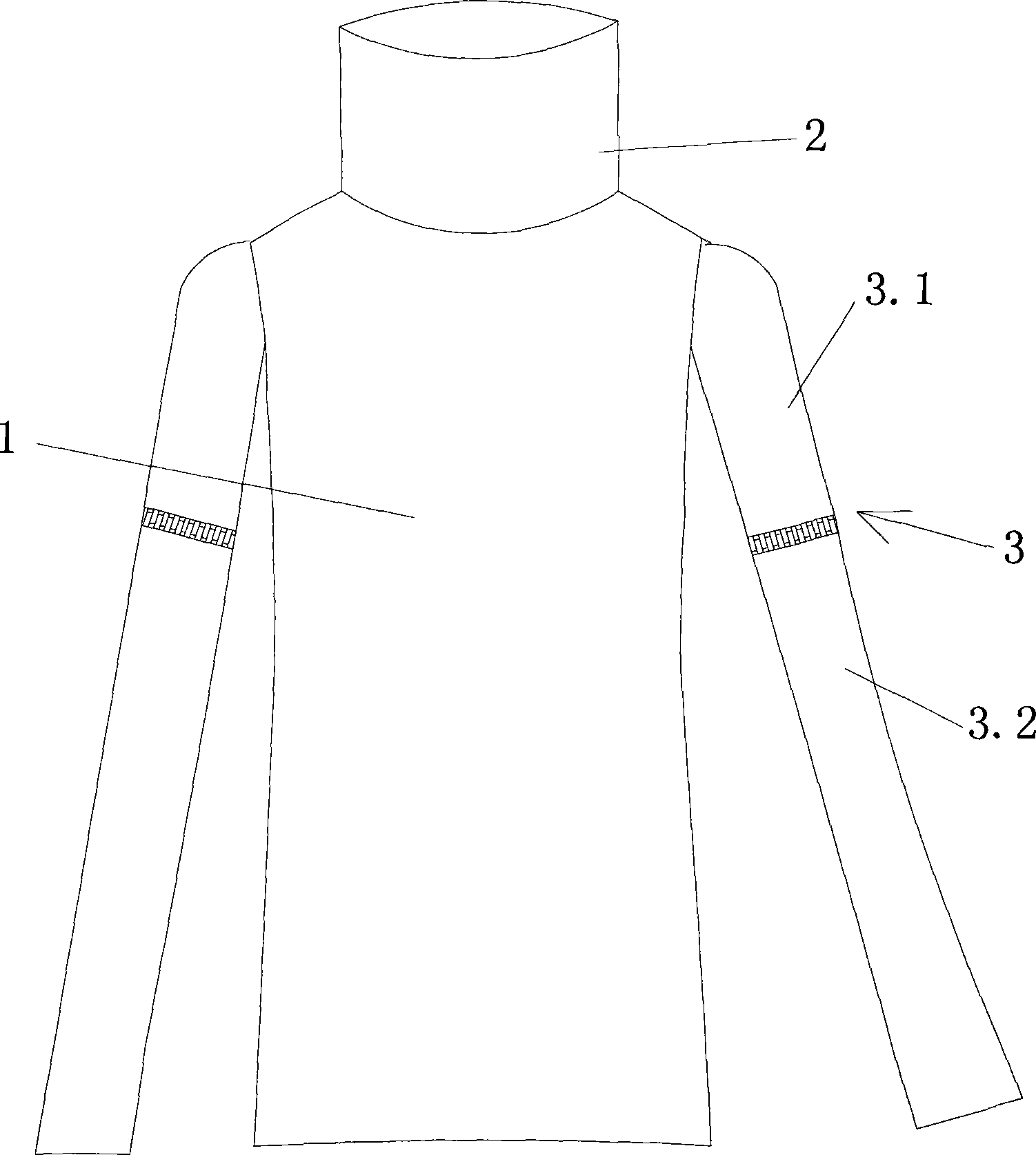 Clothes made of blackout fabric and provided with detachable sleeves