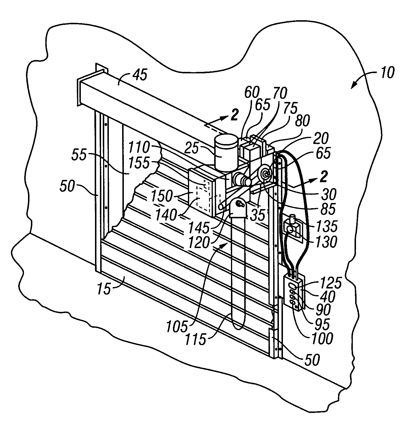 Fire door control system and method including periodic system testing