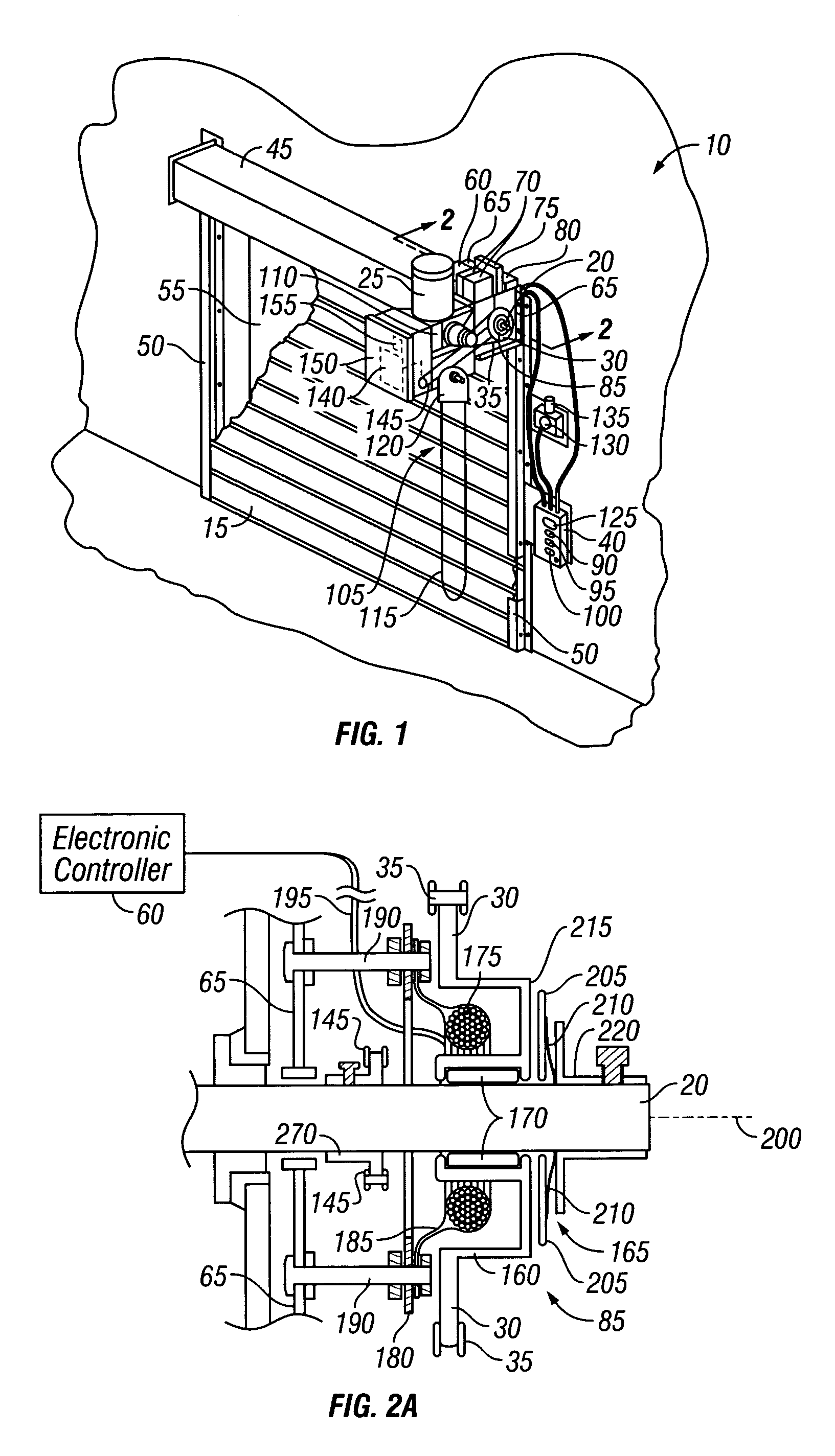 Fire door control system and method including periodic system testing