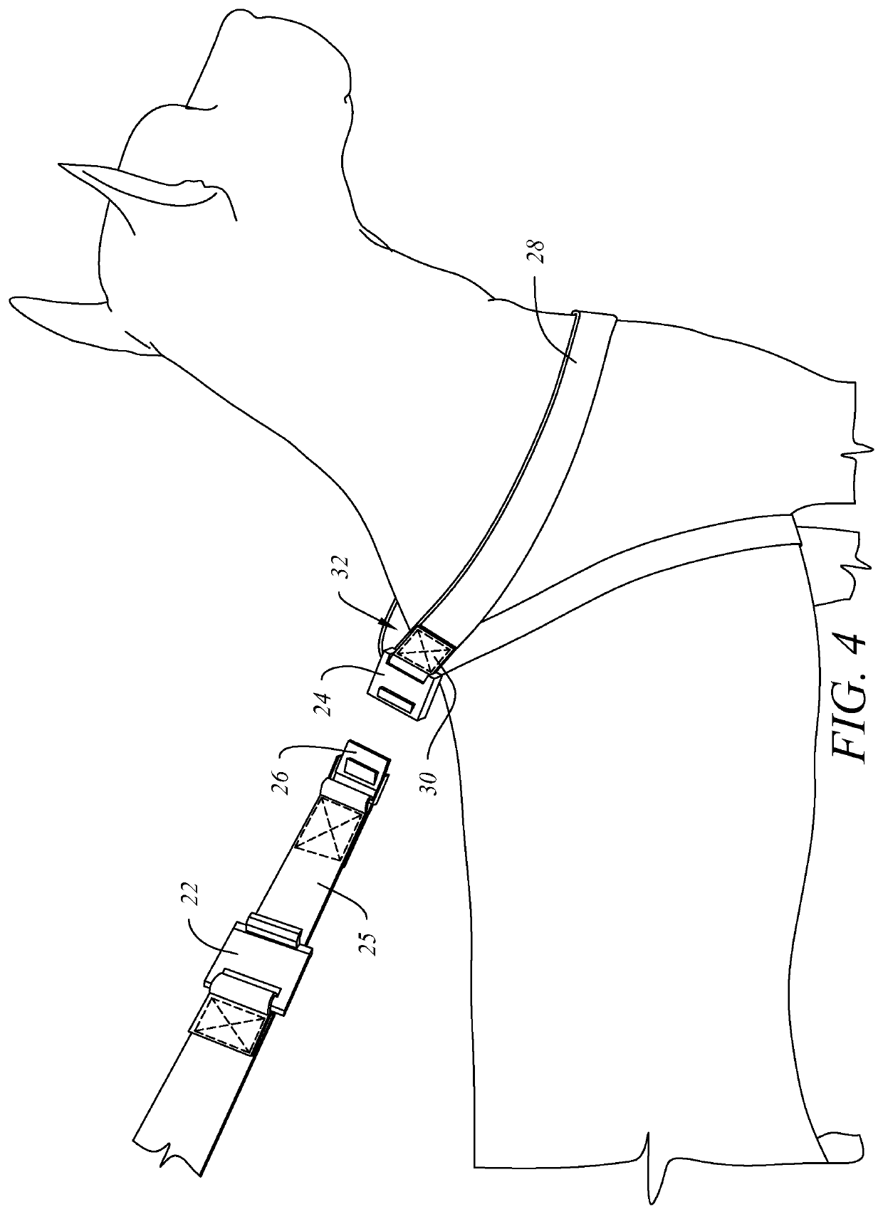 Leash attachment system for dog collar or harness