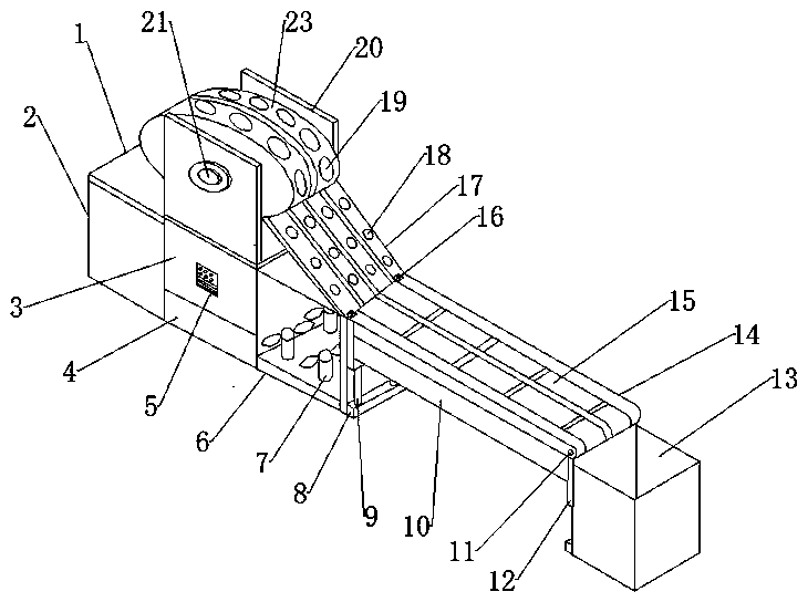 Round flat cake and machine separating device on full automatic roast duck round flat cake machine