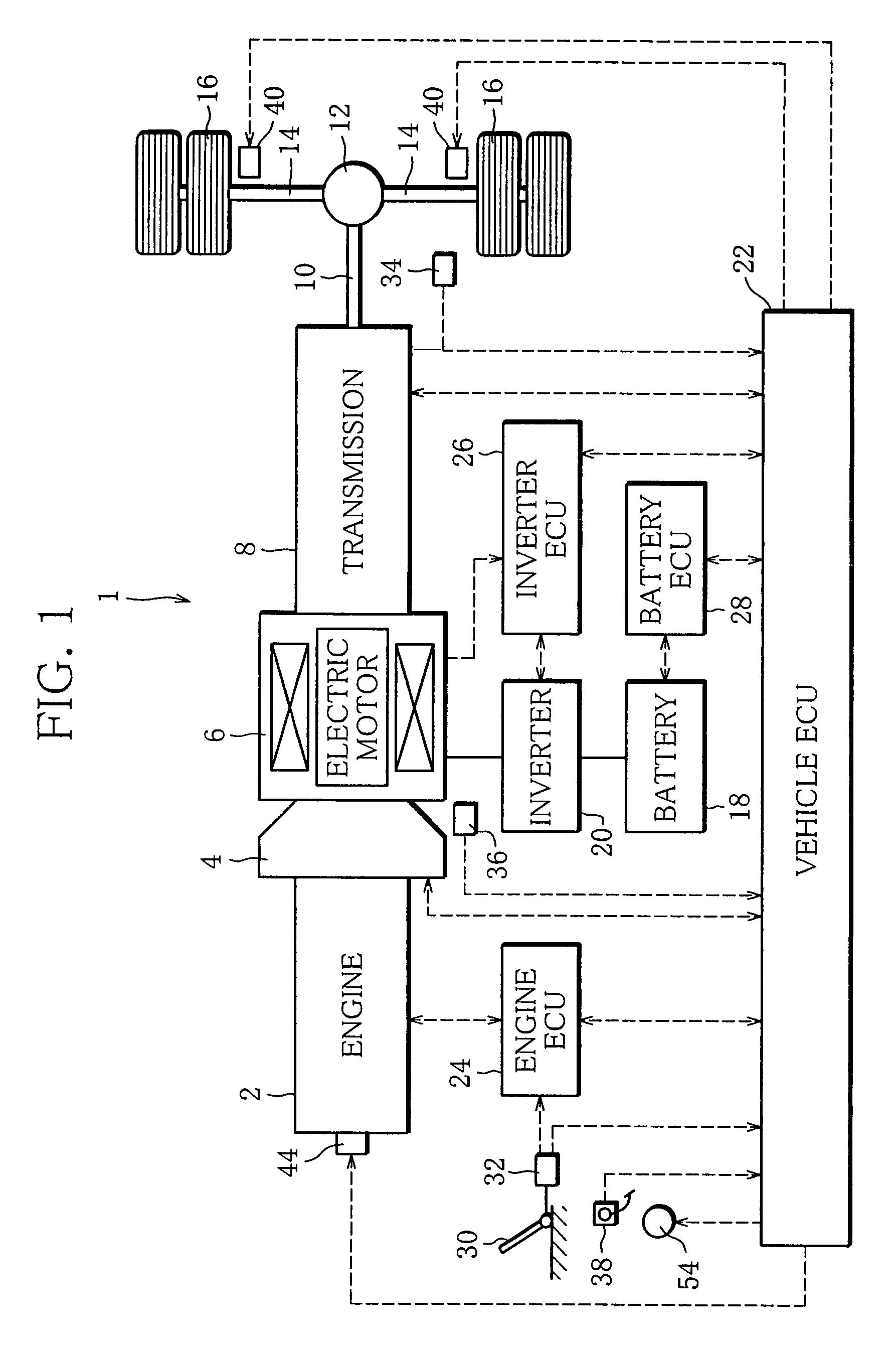 Control device for a hybrid electric vehicle