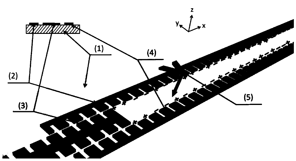 A device for efficient excitation of antisymmetric modes based on artificial surface plasmon microcavities