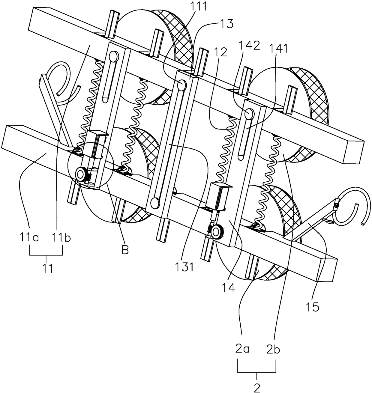 Communication pipe traction line device