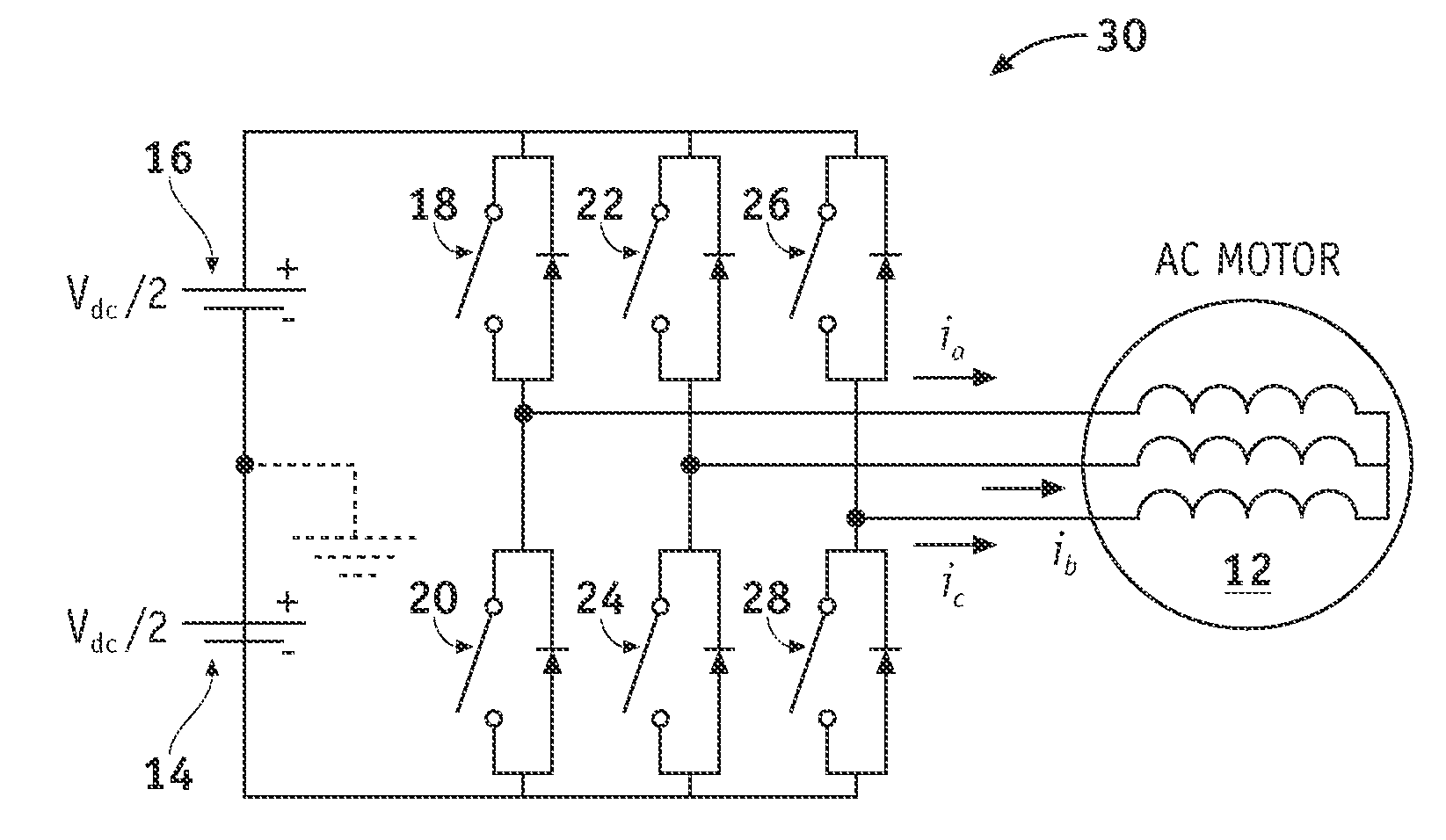 Method and apparatus to reduce PWM voltage distortion in electric drives