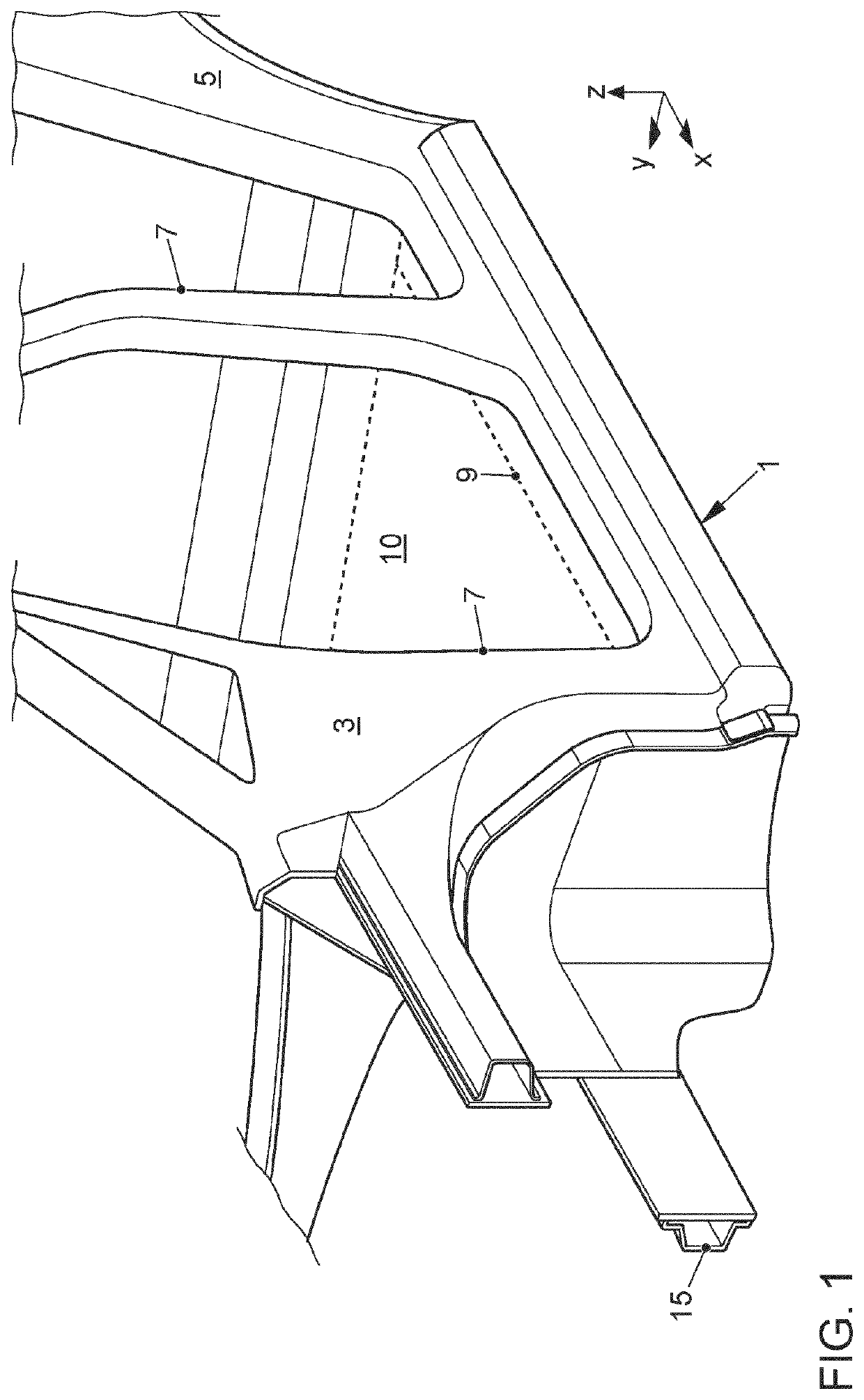 Body structure for an electrically operated vehicle
