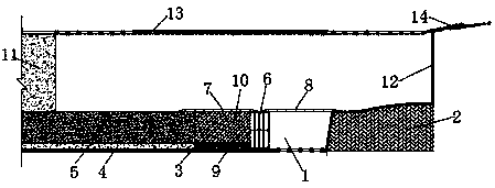 Invert trestle structure for simple multi-straddle type tunnel and construction method