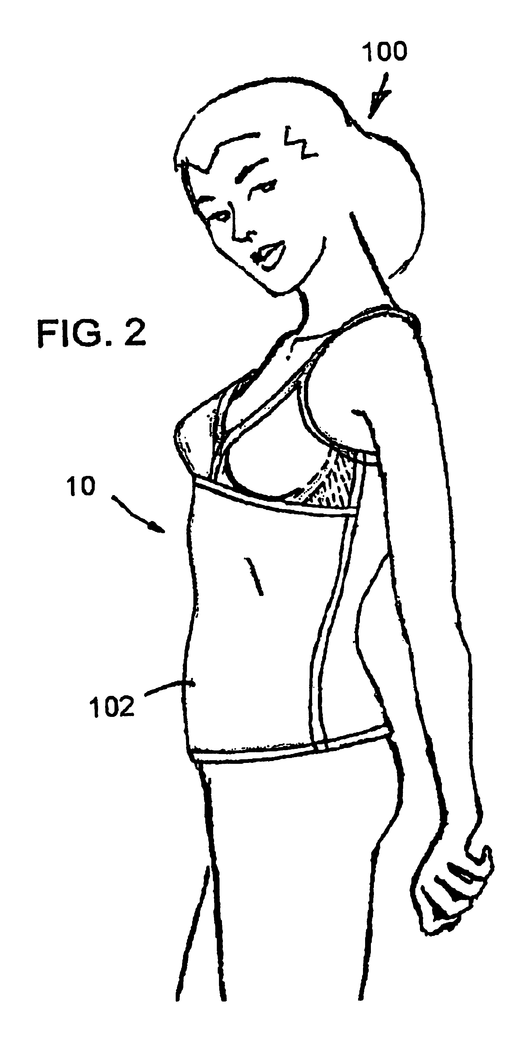 Garment with interior bra structure with side supports