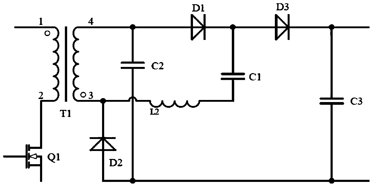 Forward-flyback switching power supply circuit