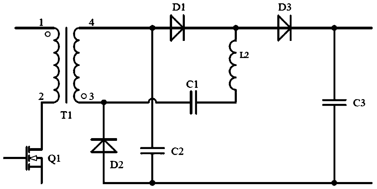 Forward-flyback switching power supply circuit