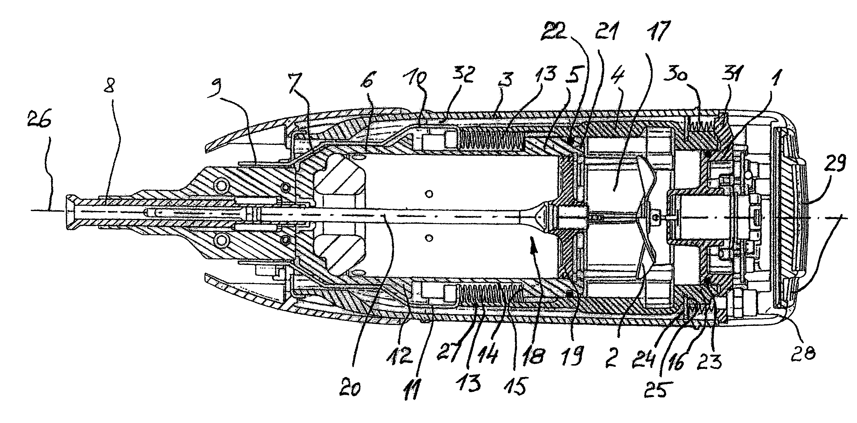 Gas-operated apparatus with combustion chamber