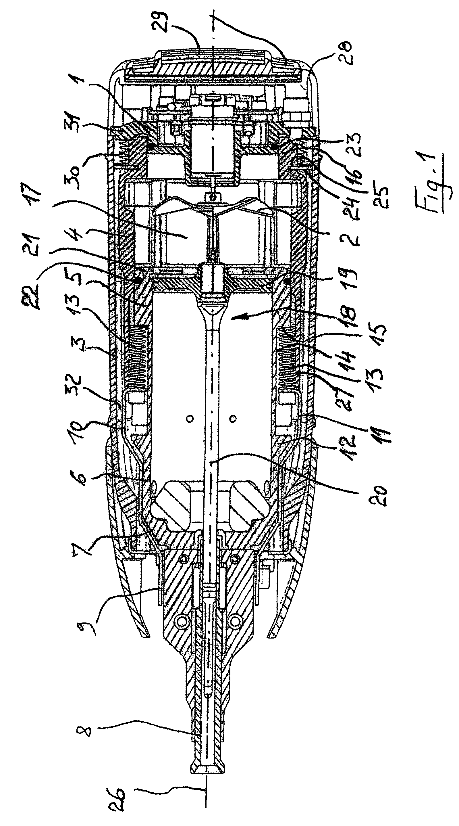 Gas-operated apparatus with combustion chamber