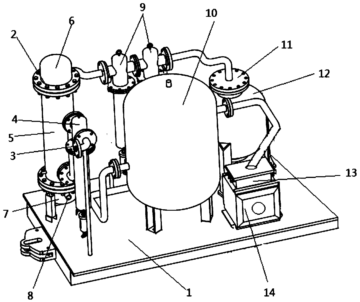 Coal bed gas exploiting auxiliary filter device