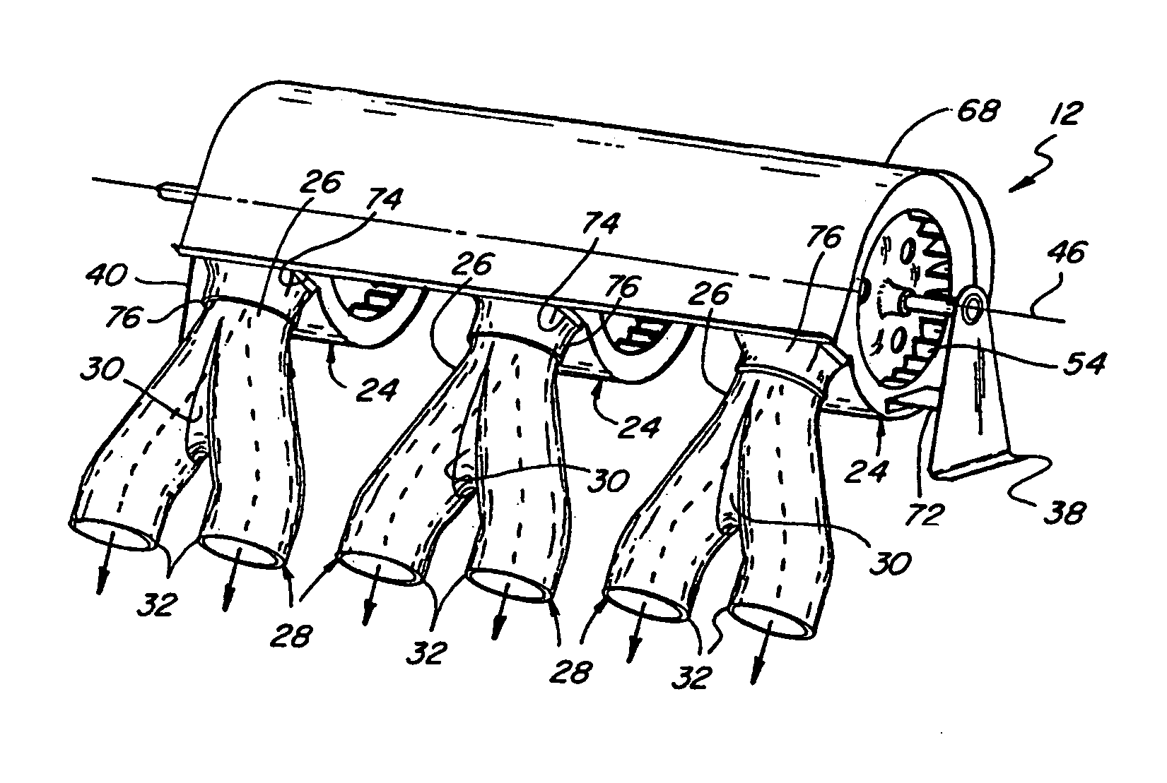 Multi-rotor fan assembly for a cotton picker