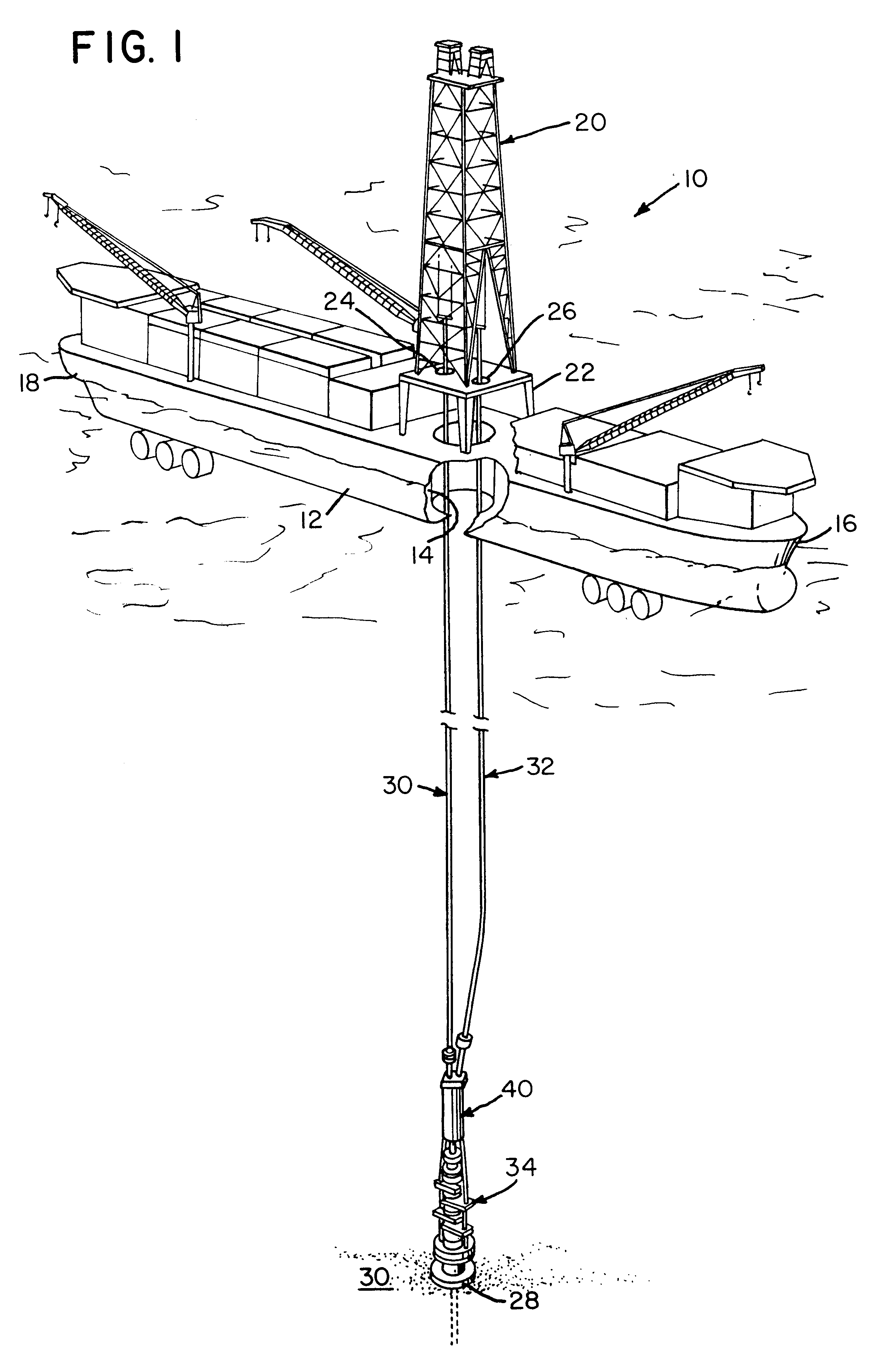 Dual riser assembly, deep water drilling method and apparatus